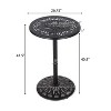 GDFStudio Dunlap Outdoor Cast Aluminum Swivel 3 Piece Bar Set - 4 of 4