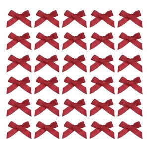 Unique Bargains Gift Packaging Accessories Mini Ribbon Bows for Fabric Craft DIY 50 Pcs - 1 of 4