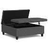 CAVINAS Modern Mid-Century Square Lift-Top Coffee Table Small Ottoman with Storage,Upholstered Functional Ottoman for Living Room,Bedroom - 2 of 4