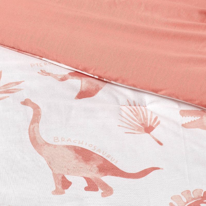 Dinosaur Kids' Comforter Set Pink/White - Pillowfort™, 2 of 5