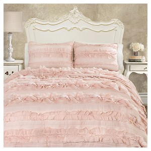 Belle Quilt 2 Piece Set (Twin) Pink - Lush Decor
