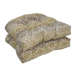 Blazing Needles, 19-inch U-Shaped Premium Outdoor Tufted Dining Chair Cushions (Set of 4) - 1 of 1