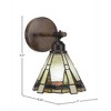 Toltec Lighting Blacksmith 1 - Light Vanity in  Painted Wood/Dark Granite with 7" Zion Art Glass Shade - 2 of 2