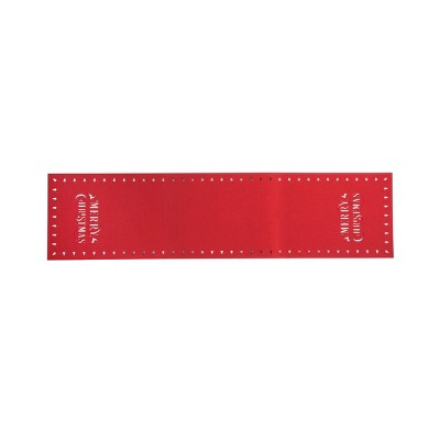 C&F Home 47" x 12" Red Felt "Merry Xmas" Sentiment Die Cut Table Runner