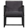 vidaXL Armchair Grey Real leather, Powder-coated steel Single Simple - 2 of 2