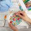 Bright Creations 14 Piece Set Floral Hand Embroidery Kit Hand Cross Stitch Sewing Crafts with Yarn, Hoops, Needles, Scissors, 4 Patterns - 2 of 4