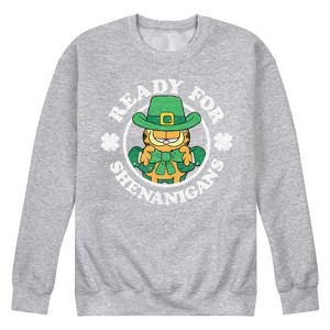 Men's - Garfield - Ready for Shananigans St. Patrick's Day Graphic Fleece Sweatshirt - 1 of 4