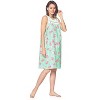 Casual Nights Women's Zipper Front House Dress Sleeveless Seersucker Housecoat Duster Lounger - 3 of 4