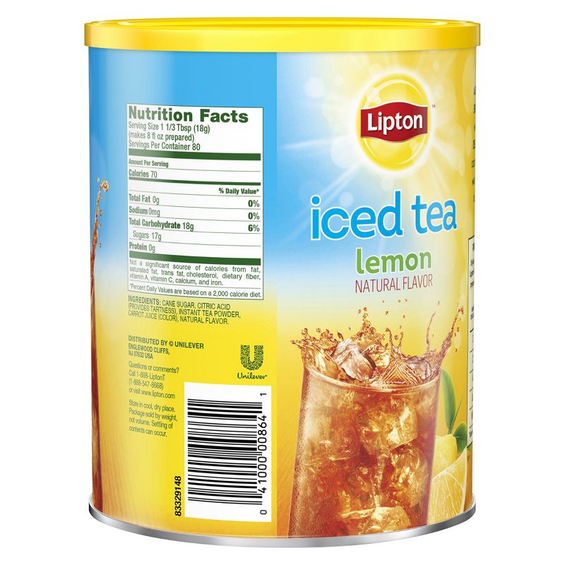 Lipton Lemon Sweetened Iced Tea Mix - 50.3oz, 4 of 7