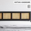 coucheta Bed Frame with Rattan Headboard and Footboard, Black Platform Bed Frame, Metal support, Noise-Free, No Box Spring Needed, Easy Assembly - 4 of 4