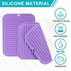 Unique Bargains uSilicone Heat Resistant Non-slip Dish Drying Mat 4 Pcs - 3 of 4