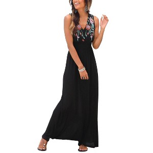 Women's V-Neck Maxi Dress - LASCANA - 1 of 4