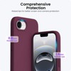 BONGEEK for iPhone 16e Case, Soft-Touch Silicone Protective Cover with 3-Layer Design, Shock-Absorbent Gel Rubber Phone Case - Red - 4 of 4