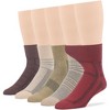 Men's Diabetic Cotton Fashion Quarter Socks - 5 Pack - Square Stripe Pattern - Shoe Size 9-12 L, 12-15 XL - Multicolors | 7BIGSTARS KINGDOM - 4 of 4