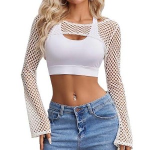 Avidlove Sheer Tops for Women Mesh Long Sleeve Tops Y2k Top