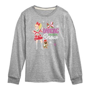 JoJo Siwa Dancing Through The Snow Long Sleeve Graphic T-Shirt - Athletic Heather - 2T - 1 of 3