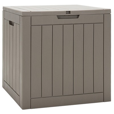 Costway 100 Gallon Patio Deck Box Outdoor Waterproof Storage Container For  Tools Toys Brown : Target