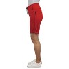 Blue Ice Women's Loose Fit Tech Fleece Jogger Sweat Lounge Shorts With Long Zipper Side Pocket - 2 of 4