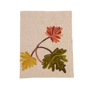 Saro Lifestyle Golden Grove Leaf Napkin (Set of 4), 20", Natural - 1 of 4