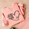 Simply Sage Market Granny Heart Outline Lightweight Garment Dyed Sweatshirt - 3 of 4