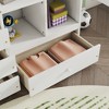 TIRAMISUBEST Full Size Loft Bed with Bulit-in Desk, Storage shelves and 4 Drawers, High Loft Bedframe with Built-in Ladder and Guardrails - 4 of 4