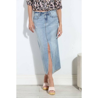 Women's Peyton Denim Midi Skirt - HIDDEN