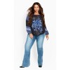 Avenue Women's Plus Size Nichola Scarf Print Top - 4 of 4