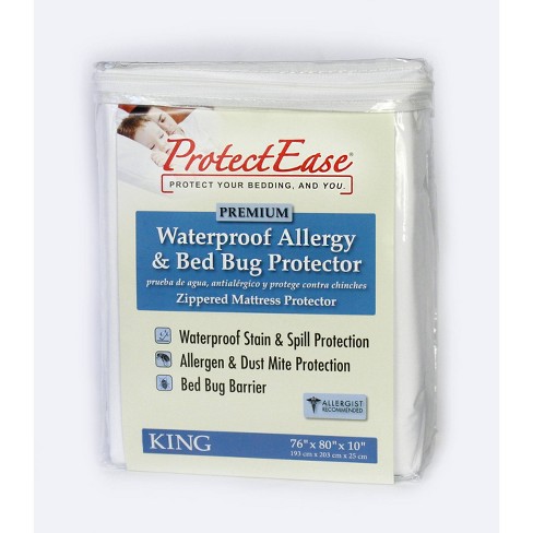 Twin Mattress Cover Fabric Waterproof Zipper Protects Against Bed Bugs Mites