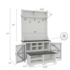 Buenhomino 4 in 1 Hall Tree Coat Rack Versatile Entryway Storage Bench Shoe Cabinet with 7 Hooks, Cubbies and Shelves,Antique White - 3 of 4