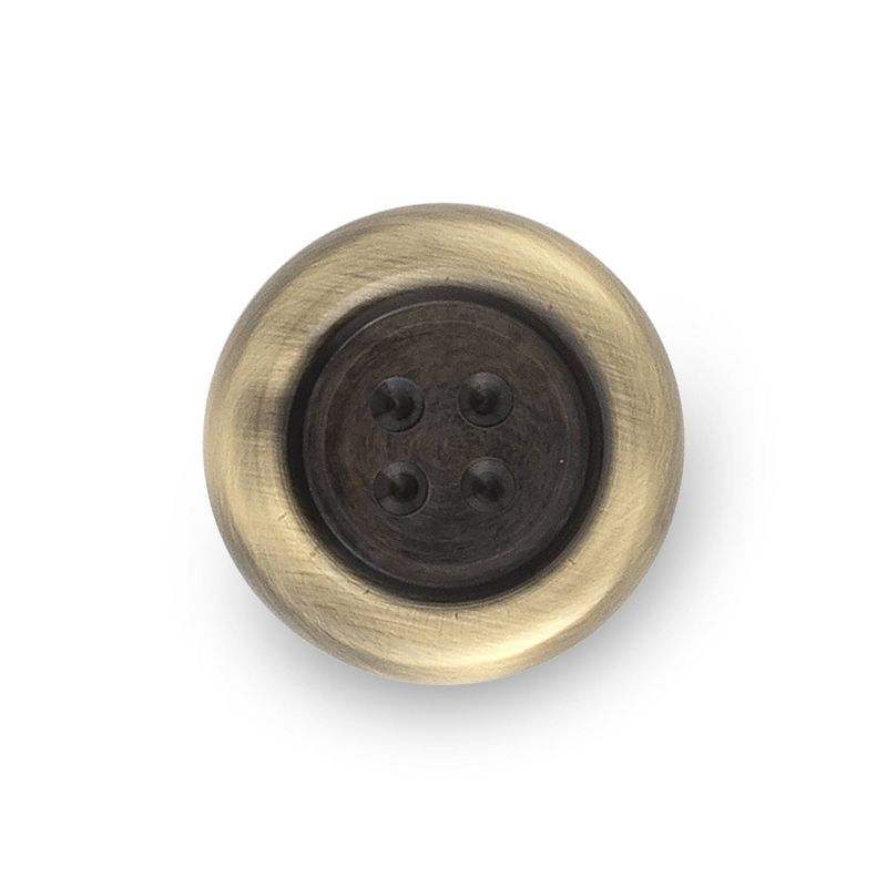 Dritz Brass Button Knob Antique Brass, 1 of 7