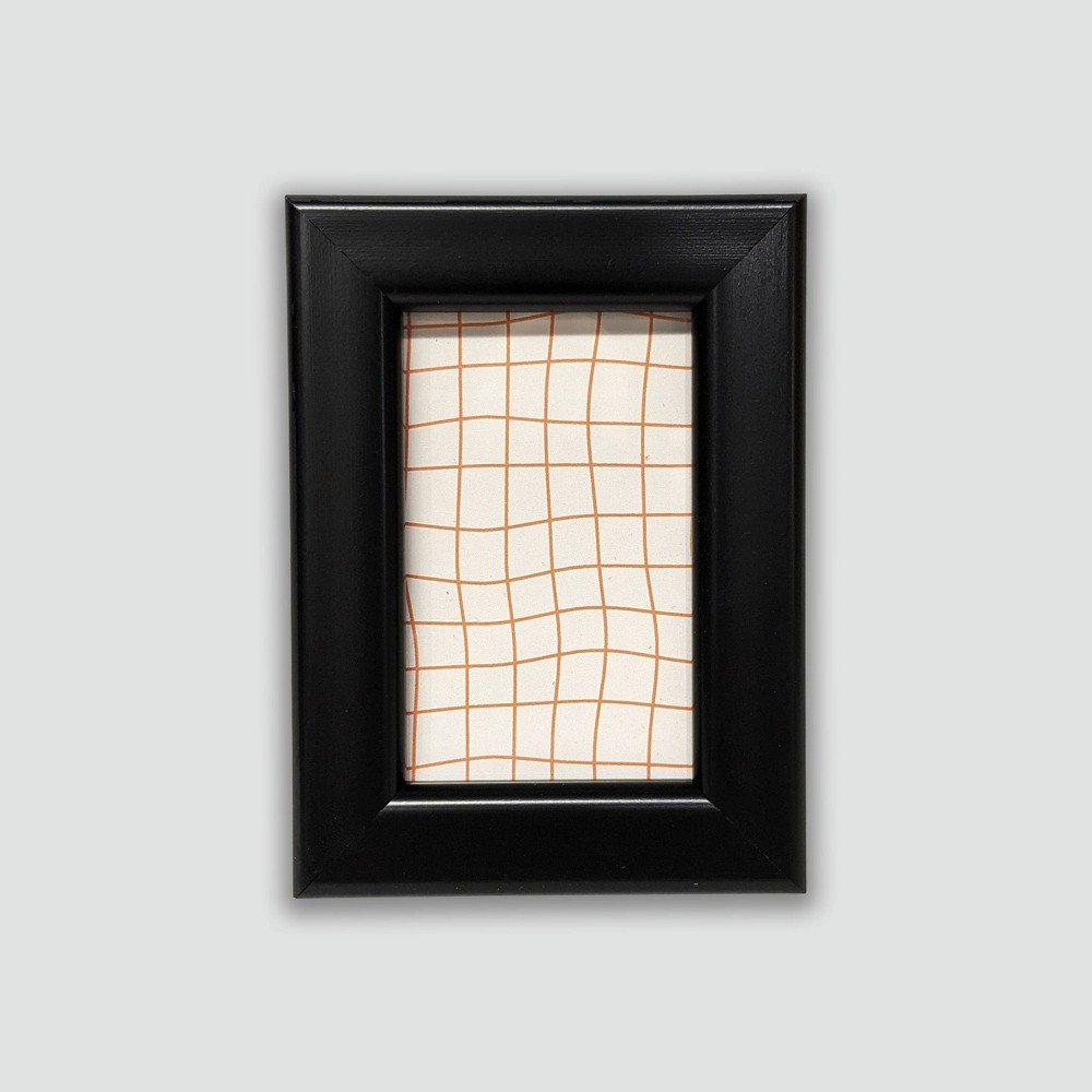 Harbortown 4pk 2"x3" Soft Linear Profile Mini Picture Frames Matte Black
