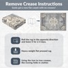 Area Rug Vintage Oriental Distressed Rug Non Slip Non Shedding Rug Foladable Accent Rugs Low Pile Carpet - 4 of 4