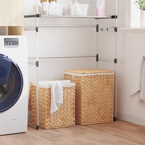 vidaXL Laundry Baskets 2 pcs Water Hyacinth - 1 of 4