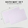 Heavyweight Cotton Bath Mats, Washable Rug for Shower, 22x 35, White, Set of 2, No Backing, Luxury Hotel Quality - 2 of 4