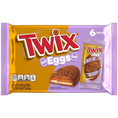 Twix Chocolate Easter Eggs Candy Caramel Cookie - 6.36oz/6ct