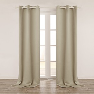Deconovo Solid Thermal Room Darkening Curtain Panel – 42" Wide Extra-Long Lengths (108"/120") - 1 of 4