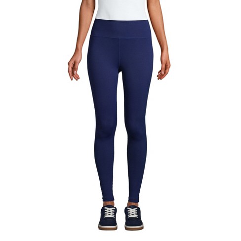 Blue Seamless Leggings Women's - Tiered Waistband