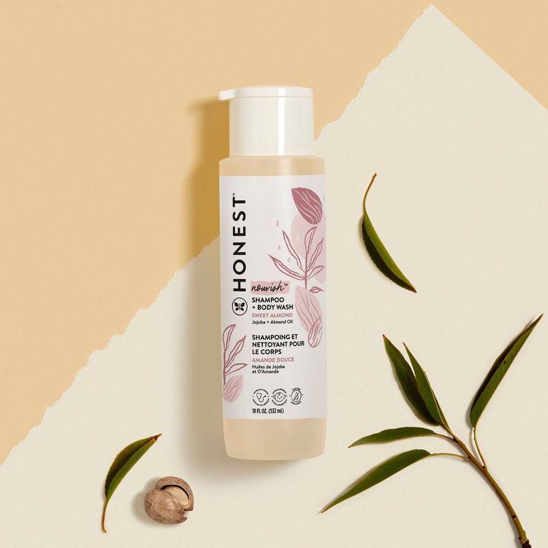 The Honest Company Nourish Shampoo + Body Wash - Sweet Almond - 18 fl oz, 5 of 9