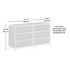 SKRAN Modern 6 Drawer Dresser ,Engineered Wood Double Dresser Organizer ,With Powder-Coated Metal Frame, Minimalist Handles for Living Room ,Nursery - 3 of 4