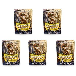 Dragon Shield 5 Packs Dragon Shield Matte Mini Japanese Copper 60 ct Card Sleeves Value Bundle! - 1 of 4