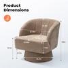 Pellebant Indoor Swivel Barrel Chair Modern 360 Degree Round Swivel Accent Chair Comfortable Upholstered Linen Fabric Swivel Sofa Chair - image 3 of 4