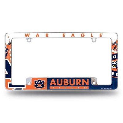 NCAA Auburn Tigers All Over Chrome License Plate Frame