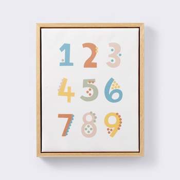 11x14 Framed Canvas - Numbers - Cloud Island™