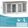 Large Dog Crate Furniture, Heavy Duty Dog Kennel with Divider - TV Stand & Farmhouse End Table - 3 of 4