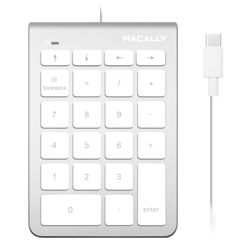 Macally Wired USB-C 22 Numeric Keypad, 1 of 8
