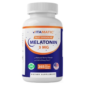 Melatonin 3mg - 365 Fast Dissolve Tablets - 1 of 4