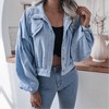 Coolmee Women's Cropped Shacket Fashion Button Down Corduroy Shacket Jackets Casual Long Sleeve Crop Jackets Tops - 4 of 4