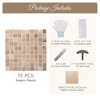 Instahibit 10x8 FT Shimmer Wall Backdrop with Stand 72 Pcs Panels Decor for Wedding Party Champagne Gold - 4 of 4