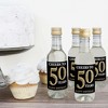 Big Dot of Happiness Adult 50th Birthday - Gold - Mini Wine & Champagne Bottle Label Stickers - Birthday Party Favor Gift for Women & Men - Set of 16 - 3 of 4