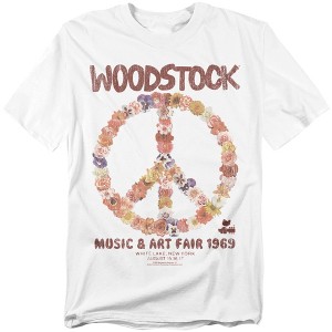 Men's Woodstock Floral Peace T-Shirt - 1 of 4